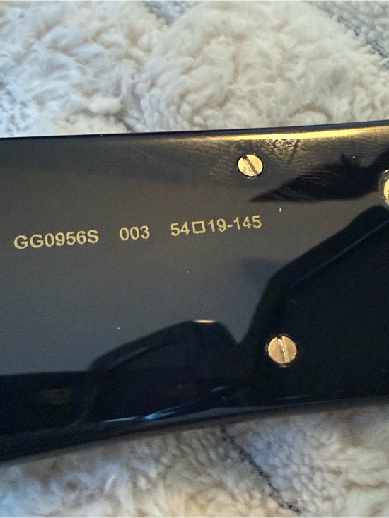 New Gucci GG0956S Black Sunglasses with Gold Double G Accent main image 6